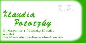 klaudia pototzky business card